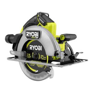 lot 16676 image: ONE HP 18V Brushless Cordless 7-14 in. Circular Saw (Tool Only) - Retail $139