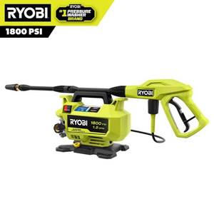 lot 16718 image: 1800 PSI 1.2 GPM Cold Water Corded Electric Pressure Washer - Retail $109