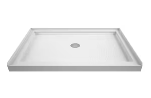 lot 16745 image: DreamLineSlimLine 42 in.x 36 in. Single Threshold Alcove Shower Pan Base in White with Center Drain - Retail $321