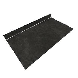 lot 16754 image: THINSCAPE 4 ft. L x 25 in. D Engineered Composite Countertop in Black Amani with Satin Finish - Retail $395