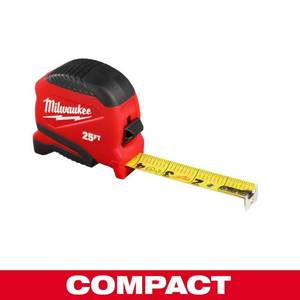 lot 16768 image: 25 ft. Compact Tape Measure with Fractional Scale