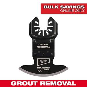 lot 16778 image: Milwaukee Tool MILWAUKEEOPEN-LOK DIAMOND MAX Diamond Grit Grout Removal Multi-Tool Blade - Retail $37