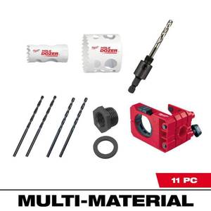 lot 16783 image: Milwaukee Tool HOLE DOZER Door Lock Installation Hole Saw Kit - Retail $32
