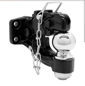 lot 16790 image: 8-Ton Combination Ball and Pintle Hitch with Mounting Kit - Retail $99