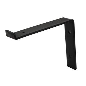 lot 16811 image: New 8 in. Black Steel Shelf Bracket for Wood Shelving - Retail $17