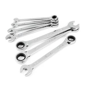 lot 16830 image: Ratcheting SAE Combination Wrench Set (7-Piece) - Retail $52