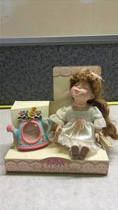lot 1372 image: Collectors Choice Porcelain Doll with Photo Frame Set