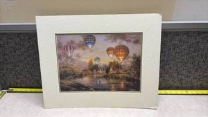 lot 1377 image: Nicky Boehme Hot Air Balloon Landscape Print
