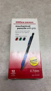 lot 1402 image: Office Depot Mechanical Pencils with Grip 0.7mm 12-Count