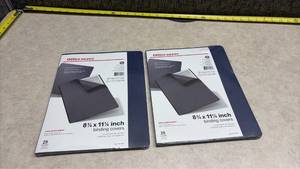 lot 1404 image: 2 Packs of Office Depot Navy Binding Covers 8.5 x 11 Inch - 25 Count