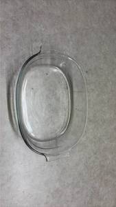 lot 1427 image: Pyrex Clear Glass Oval Baking Dish with Handles