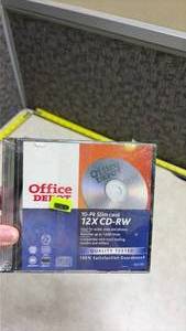 lot 1447 image: Office Depot 72X CD-RW Rewritable Discs Bulk Pack