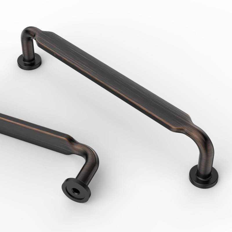 lot 51442 image: Asidrama 10 Pack 5 Inch(128mm) Oil Rubbed Bronze Kitchen Cabinet Handles, Cabinet Pulls Kitchen Cabinet Hardware for Cupboard Drawer Pulls - Retail $37