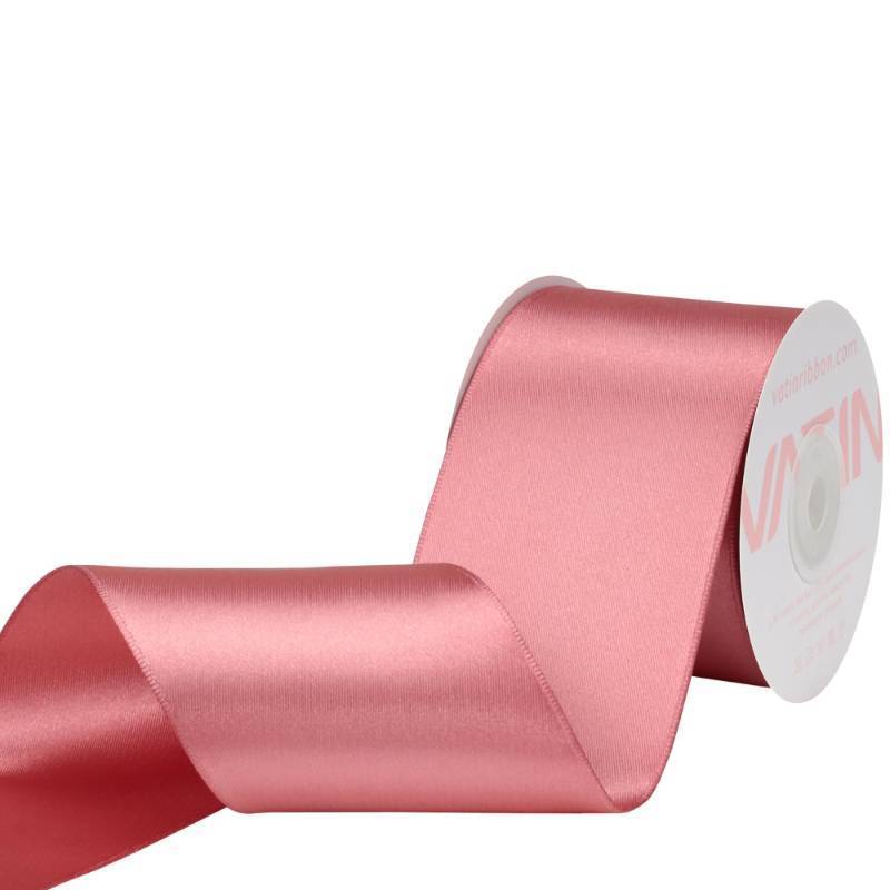 lot 33295 image: VATIN Dusty Rose Satin Wired Ribbon 2-12 Dusty Rose Satin Wired Ribbon for Gift Wrapping Decoration Crafts Home Decor -Continous 10 Yards - Retail $11