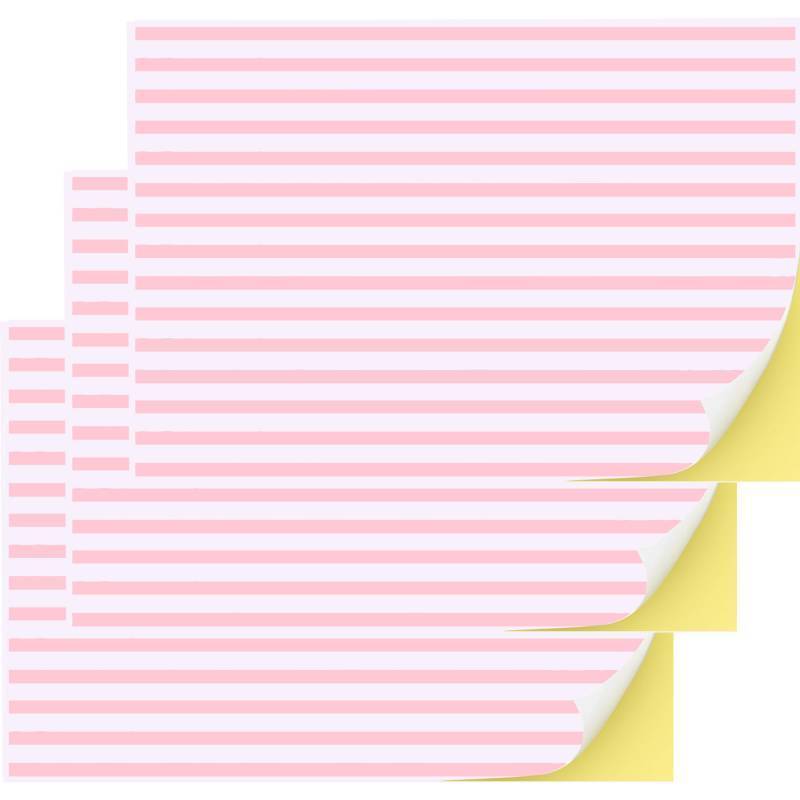 lot 58736 image: Flutesan 3 Pcs Miniature Dollhouse Wallpaper and Flooring Peel and Stick 112 Scale Self Adhesive Doll House Wallpaper DIY Mini Dollhouse Accessories 8.27 x 11.69 Inch(Pink Stripe) - Retail $9