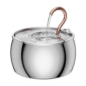 lot 16879 image: Cat Water Fountain Stainless Steel -2.5L84oz Gooseneck Kitty Cat Fountain for Drinking Spout - Pet Water Fountain for Cats Inside - Quiet Automatic Cats Water Bowl Dispenser - for Pets& Small Dog - Retail $24