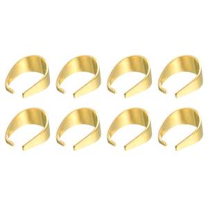 lot 30448 image: Pinch Clip Clasp, 8 x 11mm Pinch Clip Pendant Bail Connector Metal Pinch Bail for Pendants Jewelry Making DIY Craft, Gold - Retail $6