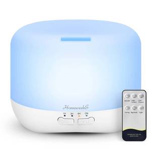 lot 50934 image: Aromatherapy Essential Oil Diffuser for Room 500ml Colorful Aroma Air Humidifier with Adjustable Cool Mist Mode, Waterless Auto Off Ultrasonic Diffusers for Large Room Home Office(White) - Retail $16
