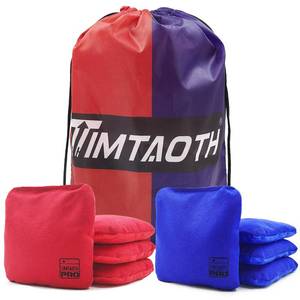 lot 51003 image: Timtaoth Dual Sided Corn Hole Bags Professional Cornhole Bags Set of 8 Regulation Size Weight Pro Corn Hole Bean Bags Slick and Stick (Navy&Red) - Retail $28