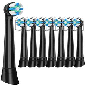 lot 58148 image: 8 Pack iO Replacement Heads Compatible with Oral B iO, Brush Heads for iO 2 3 4 5 6 7 8 9 10 Series Electric Toothbrushs, Ultra-fine Bristles, Gentle on Gums, Black - Retail $474