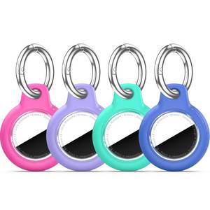 lot 58149 image: Wowwat for Apple AirTag 2nd & 1st Gen, Waterproof Case for AirTag Holder Keychain,GPS Tracker Cover for Dog,Car Key,Luggage-B82-Rose RedPurpleBlueGreen - Retail $9
