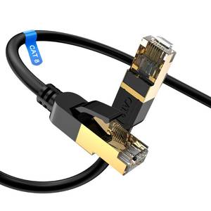 lot 58155 image: Cat 8 Ethernet Cable, 6FT High Speed Heavy Duty 26AWG Cat8 LAN Network Cable 40Gbps, 2000Mhz with Gold Plated RJ45 Connector, Outdoor&Indoor Internet Cable Compatible for Router Gaming Modem Xbox - Retail $4