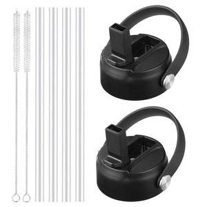 lot 58170 image: RRegeny Straw Lid for Hydro Flask Wide Mouth 32 40 oz, Straw Lids with Flexible Handle and Straws compatible with HydroFlask, Replacement Sports Flex Cap Wide Mouth Top 32 40 oz - Retail $13