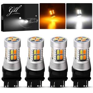 lot 61639 image: Grandview 3157 AmberWhite Switchback Turn Signal LED Light Bulbs 12V LED Replacement Light 3457 3155 4057 4057 3047 3057-4pcs - Retail $18