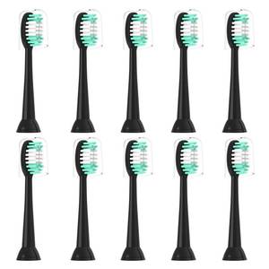 lot 61641 image: Everystep Replacement Toothbrush Heads 10 Pack for AquaSonic Black Series for Vibe Series Black Series pro, and for Duo Series pro Electric Toothbrush,Balck - Retail $17