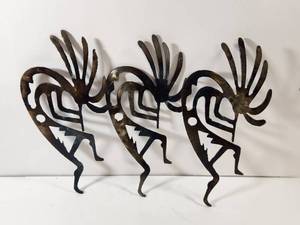 lot 98 image: Kokopelli Metal Wall Art Sculpture