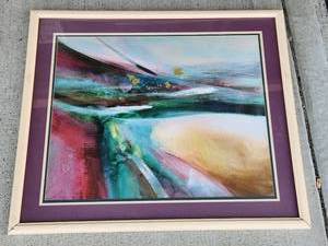 lot 104 image: Eva Macie Abstract Framed & Matted