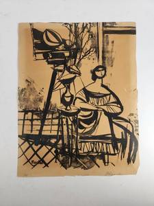 lot 114 image: Zygmunt Menkes Signed Lithograph
