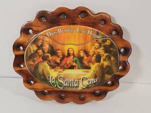 lot 121 image: Spanish Last Supper Religious Wall Plaque