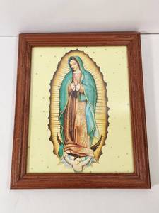 lot 123 image: Our Lady of Guadalupe Framed Religious Print