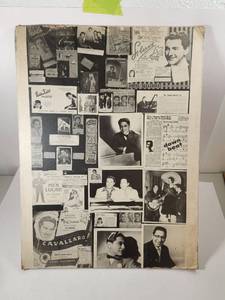 lot 130 image: 1940s Music Performers Poster Board with Articles and Photos