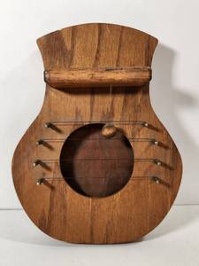 lot 144 image: Vintage Wooden Door Harp
