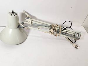 lot 173 image: White Articulating Desk Lamp with Spring Arm