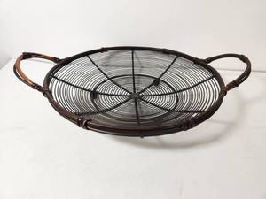 lot 188 image: Wicker Wire Serving Tray with Handles