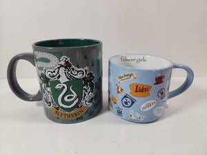 lot 239 image: Harry Potter Slytherin and Gilmore Girls TV Show Coffee Mug Set