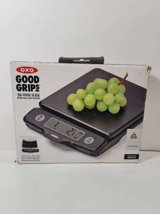 lot 268 image: OXO Good Grips 5lb Digital Food Scale with Pull-Out Display