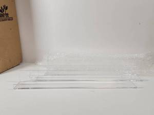 lot 273 image: 5 Clear Acrylic Record Display Shelves