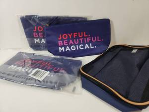 lot 277 image: Joyful Beautiful Magical Navy Blue Makeup Cosmetic Bags Set