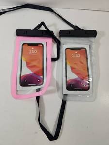lot 278 image: Waterproof Phone Cases with Lanyards - 2 Pack