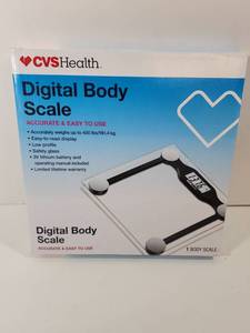 lot 295 image: CVS Health Digital Body Scale with LCD Display