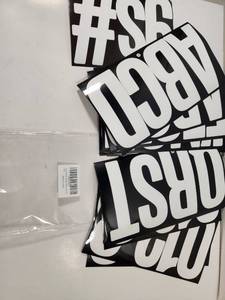 lot 313 image: White Letter Sticker Sheets 6 Inch