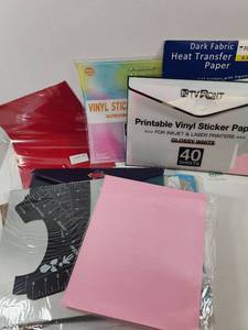 lot 316 image: Heat Transfer Vinyl and Craft Supplies Bundle