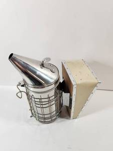 lot 322 image: Stainless Steel Bee Smoker with Bellows