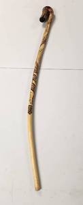 lot 378 image: Hand Carved Wooden Snake Walking Cane