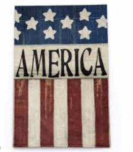 lot 2500 image: American Flag Canvas Garden Flag&nbsp