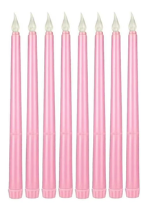 lot 2506 image: Pink LED Battery Operated Candles - 8 ct